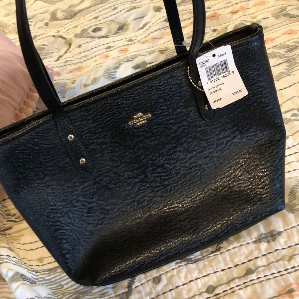 Black coach bag new with tags